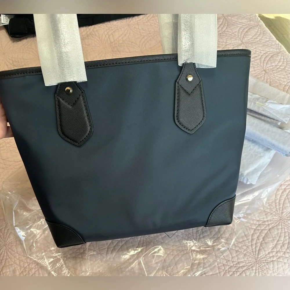 Michael Kors Eva Small Nylon Gabardine Top-Zip Tote Bag - Picture 7 of 13